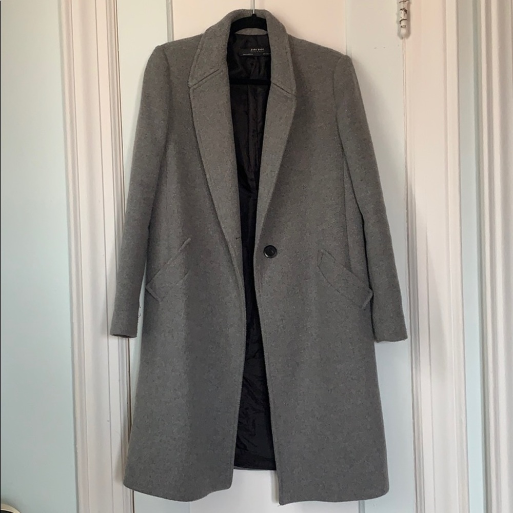 Zara gray wool coat